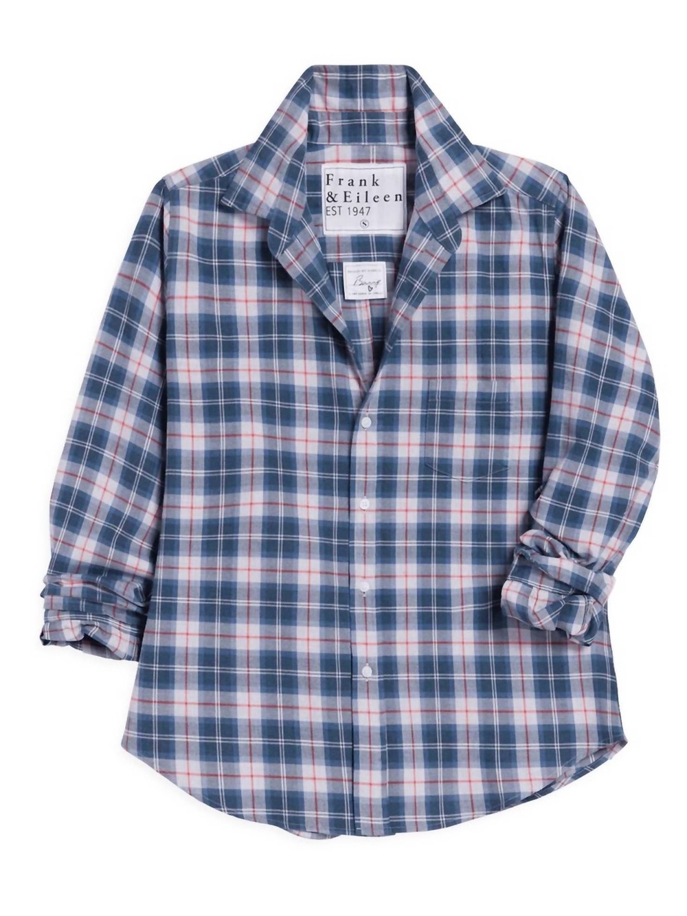 Frank & Eileen Barry 100% Cotton Flannel Plaid Button Shirt Small Fall